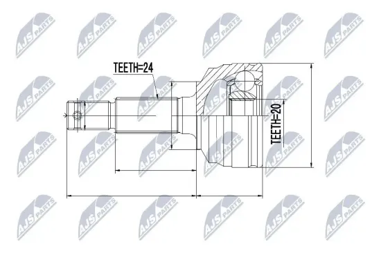 Gelenksatz, Antriebswelle radseitig NTY NPZ-DA-016 Bild Gelenksatz, Antriebswelle radseitig NTY NPZ-DA-016