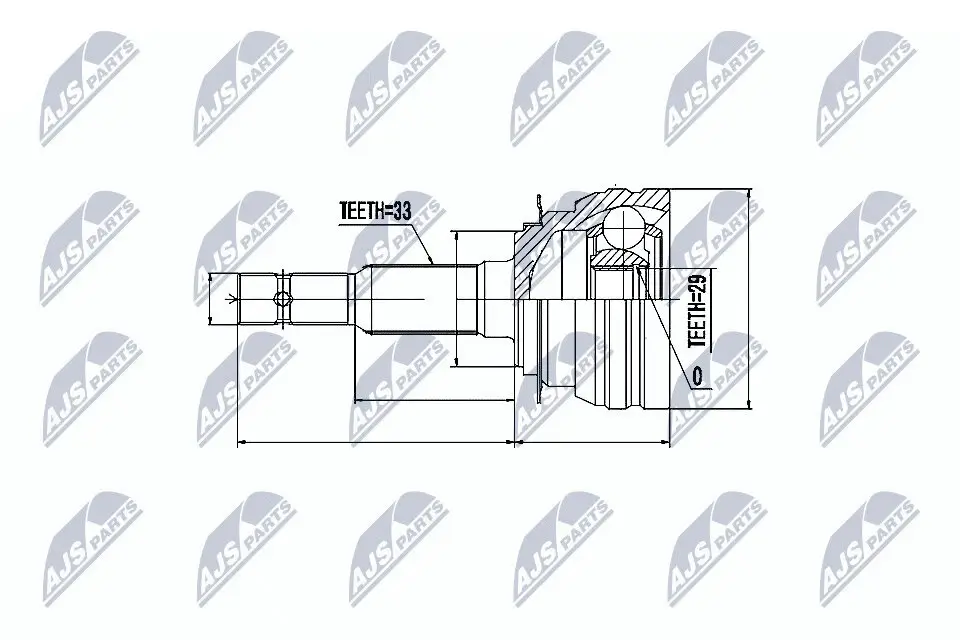 Gelenksatz, Antriebswelle radseitig NTY NPZ-DW-002