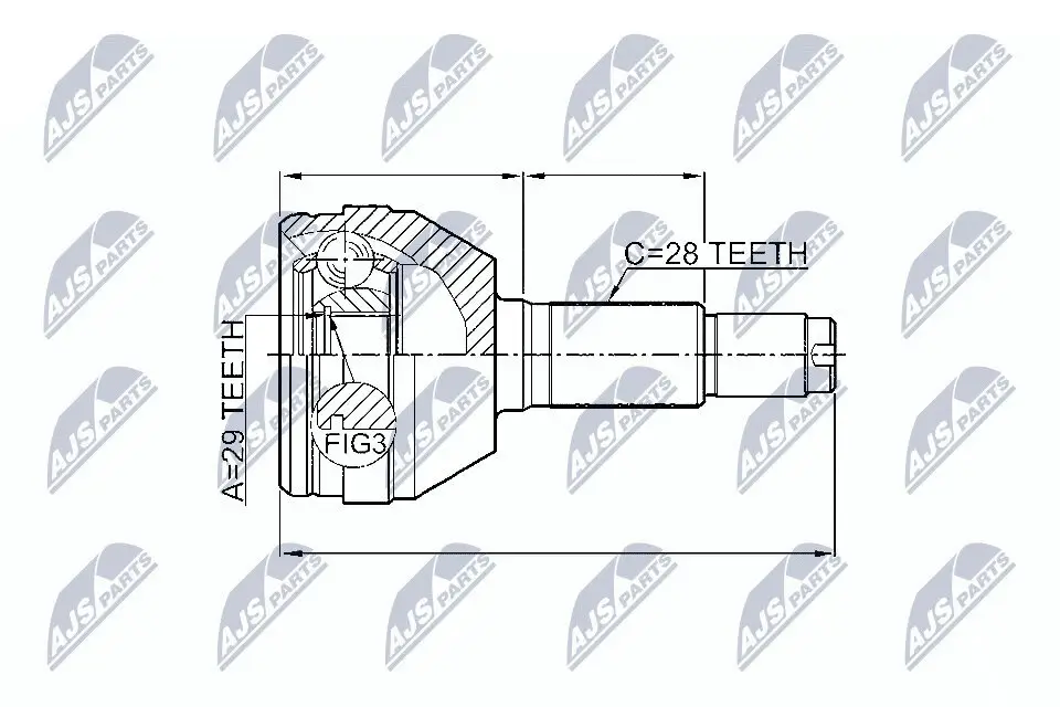 Gelenksatz, Antriebswelle NTY NPZ-DW-010