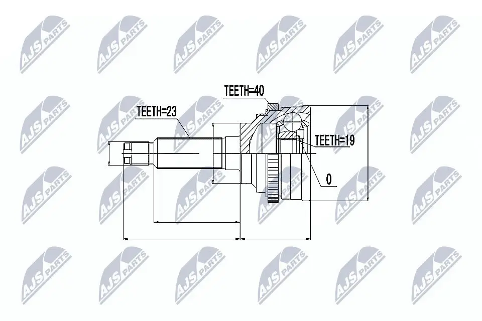 Gelenksatz, Antriebswelle radseitig NTY NPZ-DW-016