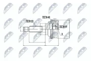 Gelenksatz, Antriebswelle radseitig NTY NPZ-DW-016
