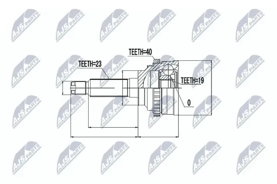 Gelenksatz, Antriebswelle radseitig NTY NPZ-DW-016 Bild Gelenksatz, Antriebswelle radseitig NTY NPZ-DW-016