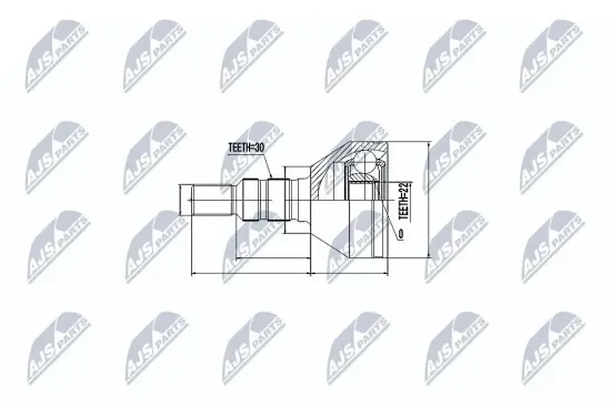 Gelenksatz, Antriebswelle Hinterachse links Hinterachse rechts Hinterachse NTY NPZ-DW-027 Bild Gelenksatz, Antriebswelle Hinterachse links Hinterachse rechts Hinterachse NTY NPZ-DW-027