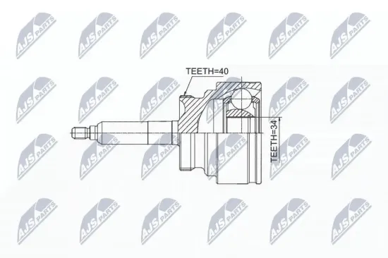 Gelenksatz, Antriebswelle Vorderachse radseitig NTY NPZ-DW-031 Bild Gelenksatz, Antriebswelle Vorderachse radseitig NTY NPZ-DW-031