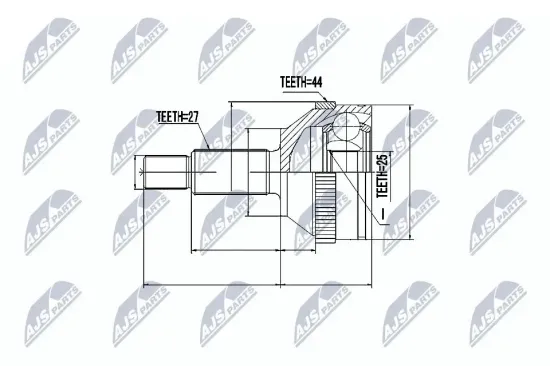 Gelenksatz, Antriebswelle NTY NPZ-FR-008 Bild Gelenksatz, Antriebswelle NTY NPZ-FR-008