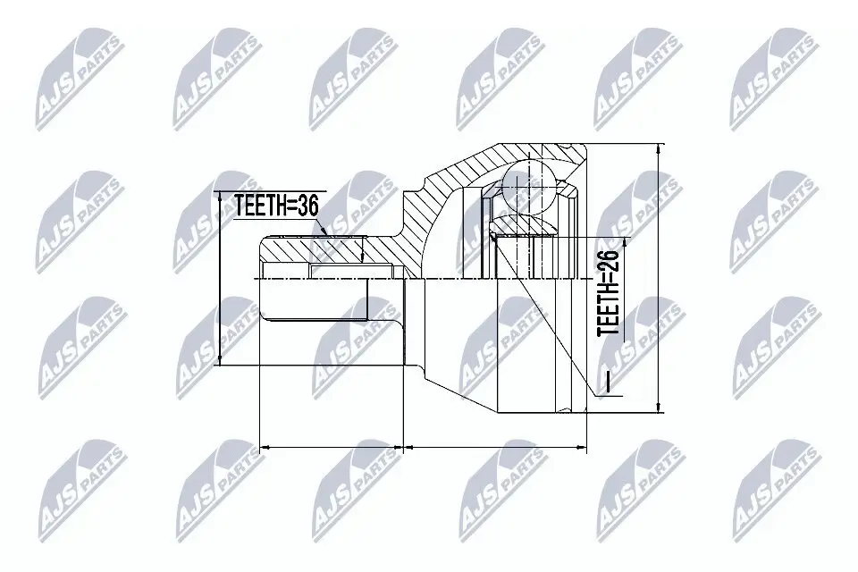 Gelenksatz, Antriebswelle NTY NPZ-FR-016