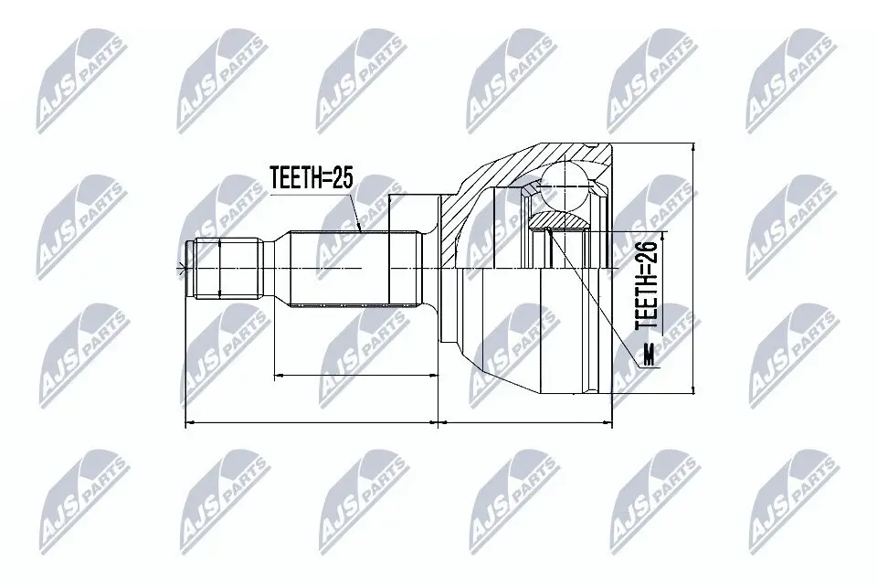 Gelenksatz, Antriebswelle NTY NPZ-FR-017