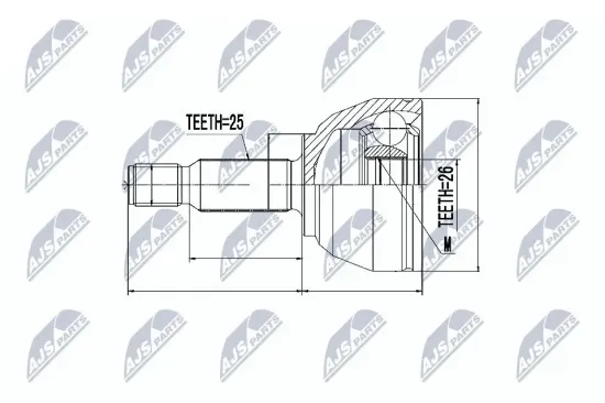 Gelenksatz, Antriebswelle NTY NPZ-FR-017 Bild Gelenksatz, Antriebswelle NTY NPZ-FR-017