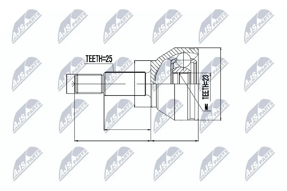 Gelenksatz, Antriebswelle radseitig NTY NPZ-FR-019