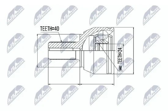 Gelenksatz, Antriebswelle NTY NPZ-FR-021 Bild Gelenksatz, Antriebswelle NTY NPZ-FR-021