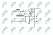 Gelenksatz, Antriebswelle radseitig NTY NPZ-FR-027