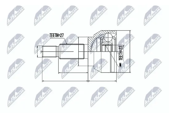 Gelenksatz, Antriebswelle NTY NPZ-FR-028 Bild Gelenksatz, Antriebswelle NTY NPZ-FR-028