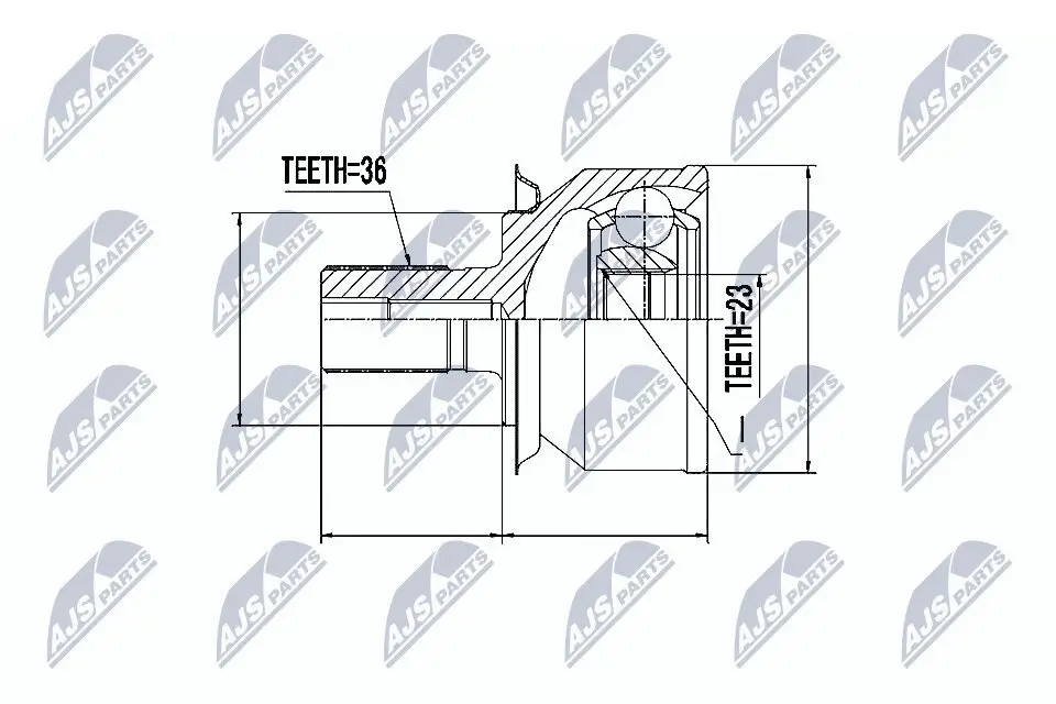 Gelenksatz, Antriebswelle NTY NPZ-FR-031