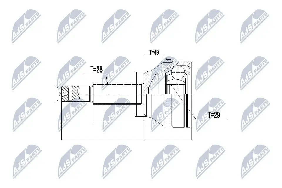 Gelenksatz, Antriebswelle radseitig NTY NPZ-FR-033