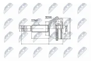 Gelenksatz, Antriebswelle Vorderachse links Vorderachse rechts NTY NPZ-FR-038