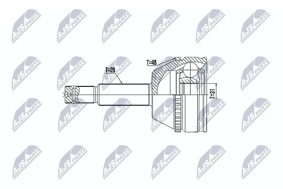 Gelenksatz, Antriebswelle radseitig NTY NPZ-FR-041