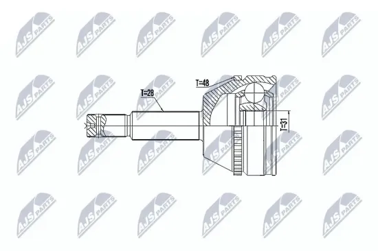 Gelenksatz, Antriebswelle radseitig NTY NPZ-FR-041 Bild Gelenksatz, Antriebswelle radseitig NTY NPZ-FR-041