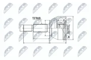 Gelenksatz, Antriebswelle NTY NPZ-FR-043