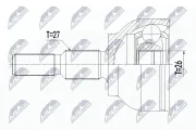 Gelenksatz, Antriebswelle NTY NPZ-FR-044