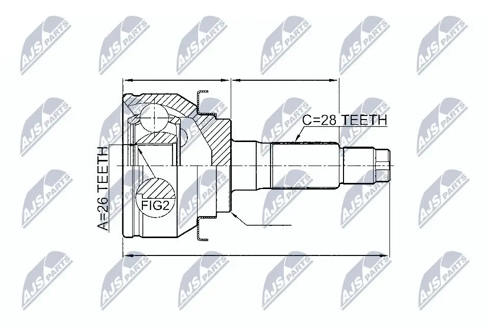 Gelenksatz, Antriebswelle NTY NPZ-FR-047