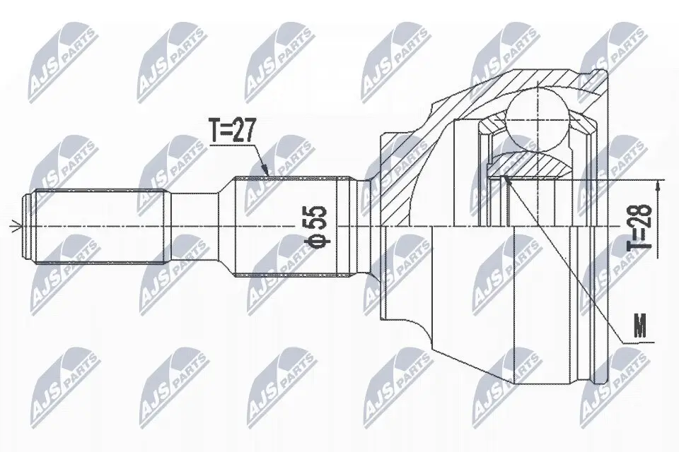 Gelenksatz, Antriebswelle NTY NPZ-FR-056