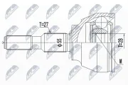 Gelenksatz, Antriebswelle NTY NPZ-FR-056