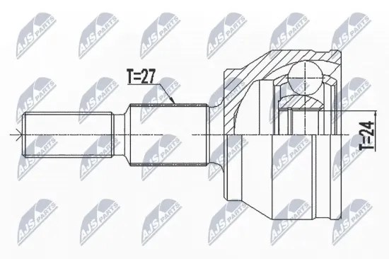 Gelenksatz, Antriebswelle NTY NPZ-FR-057 Bild Gelenksatz, Antriebswelle NTY NPZ-FR-057