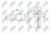 Gelenksatz, Antriebswelle radseitig Vorderachse links Vorderachse rechts NTY NPZ-FT-001