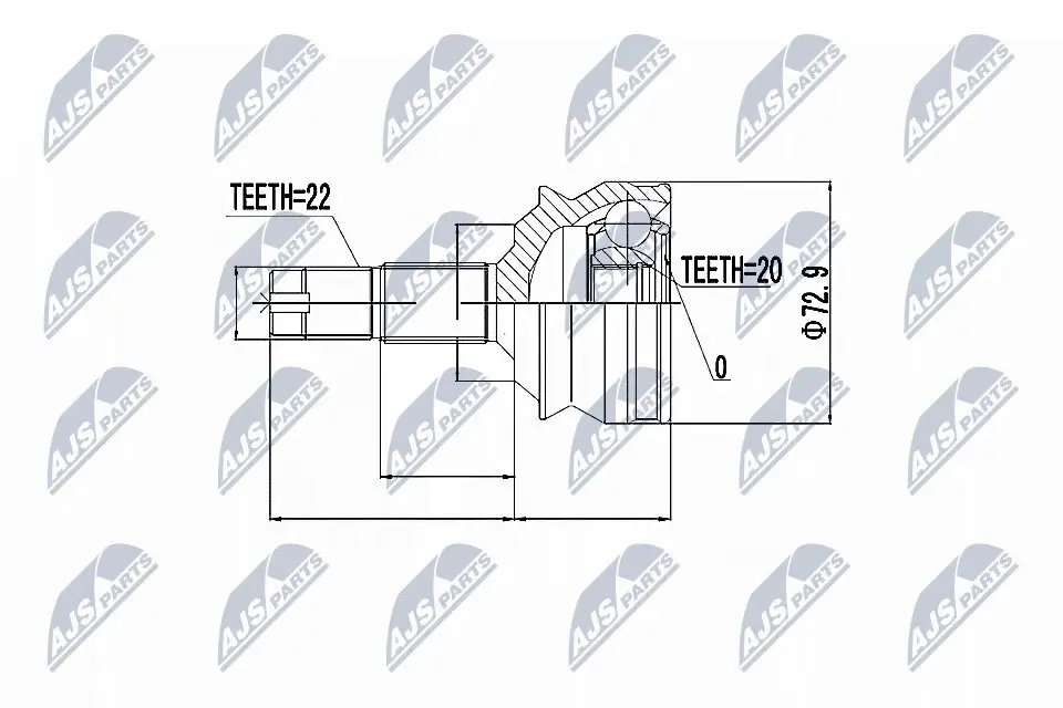 Gelenksatz, Antriebswelle radseitig NTY NPZ-FT-002