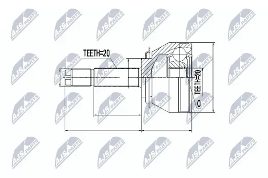 Gelenksatz, Antriebswelle NTY NPZ-FT-025 Bild Gelenksatz, Antriebswelle NTY NPZ-FT-025