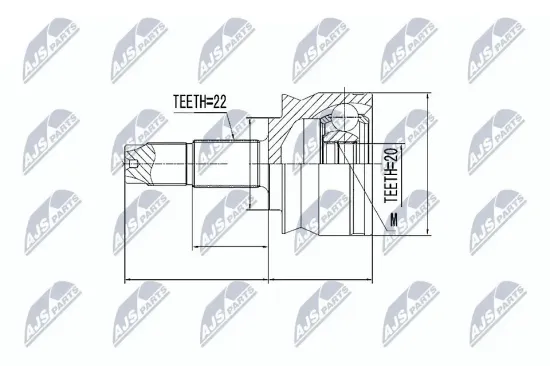 Gelenksatz, Antriebswelle NTY NPZ-FT-036 Bild Gelenksatz, Antriebswelle NTY NPZ-FT-036