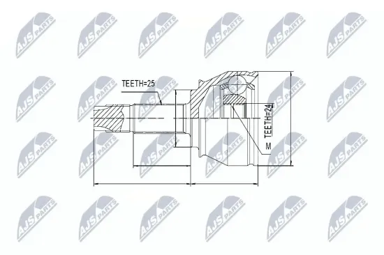 Gelenksatz, Antriebswelle radseitig NTY NPZ-FT-045 Bild Gelenksatz, Antriebswelle radseitig NTY NPZ-FT-045