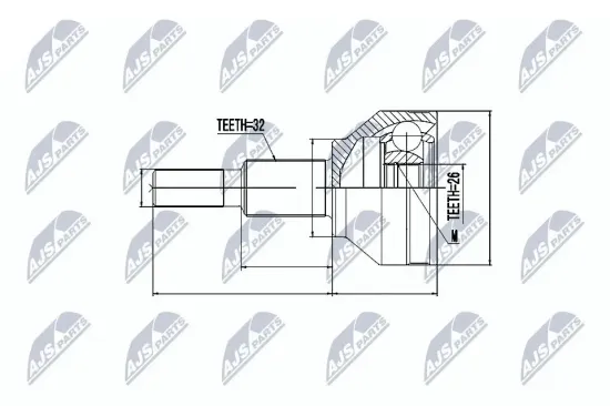 Gelenksatz, Antriebswelle Vorderachse rechts Vorderachse links NTY NPZ-FT-054 Bild Gelenksatz, Antriebswelle Vorderachse rechts Vorderachse links NTY NPZ-FT-054