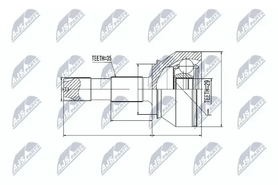 Gelenksatz, Antriebswelle NTY NPZ-FT-055 Bild Gelenksatz, Antriebswelle NTY NPZ-FT-055