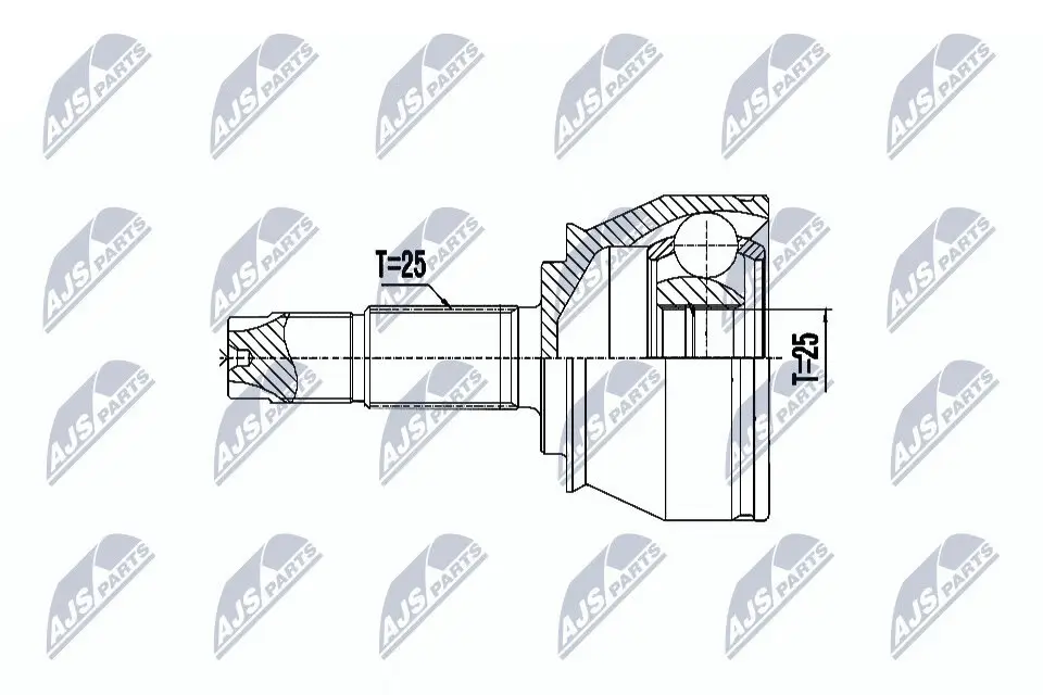 Gelenksatz, Antriebswelle Vorderachse rechts Vorderachse links NTY NPZ-FT-056