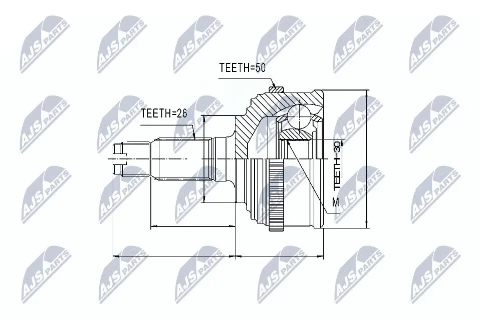 Gelenksatz, Antriebswelle NTY NPZ-HD-022