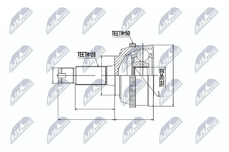 Gelenksatz, Antriebswelle radseitig NTY NPZ-HD-032