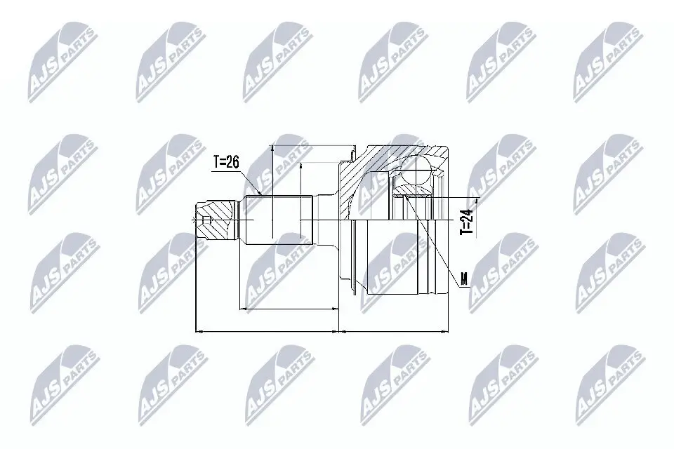 Gelenksatz, Antriebswelle radseitig NTY NPZ-HD-060