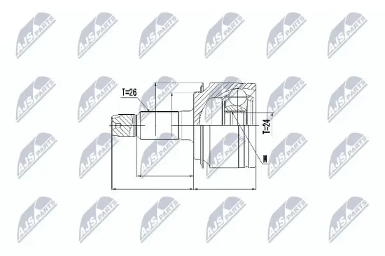 Gelenksatz, Antriebswelle NTY NPZ-HD-060 Bild Gelenksatz, Antriebswelle NTY NPZ-HD-060