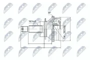 Gelenksatz, Antriebswelle radseitig Vorderachse NTY NPZ-HY-501