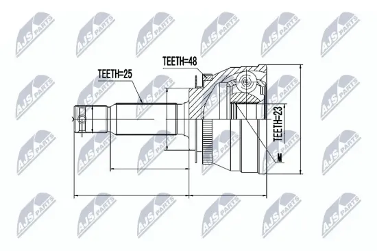 Gelenksatz, Antriebswelle radseitig NTY NPZ-HY-503 Bild Gelenksatz, Antriebswelle radseitig NTY NPZ-HY-503