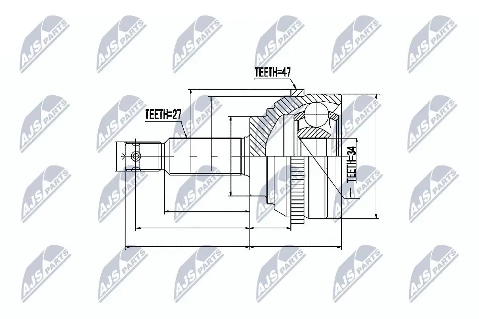 Gelenksatz, Antriebswelle NTY NPZ-HY-509 Bild Gelenksatz, Antriebswelle NTY NPZ-HY-509