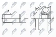 Gelenksatz, Antriebswelle Vorderachse radseitig NTY NPZ-HY-511