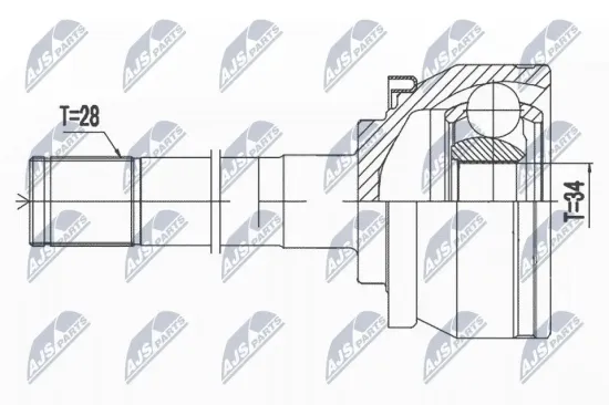 Gelenksatz, Antriebswelle Vorderachse radseitig NTY NPZ-HY-511 Bild Gelenksatz, Antriebswelle Vorderachse radseitig NTY NPZ-HY-511