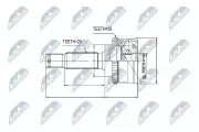 Gelenksatz, Antriebswelle NTY NPZ-HY-512