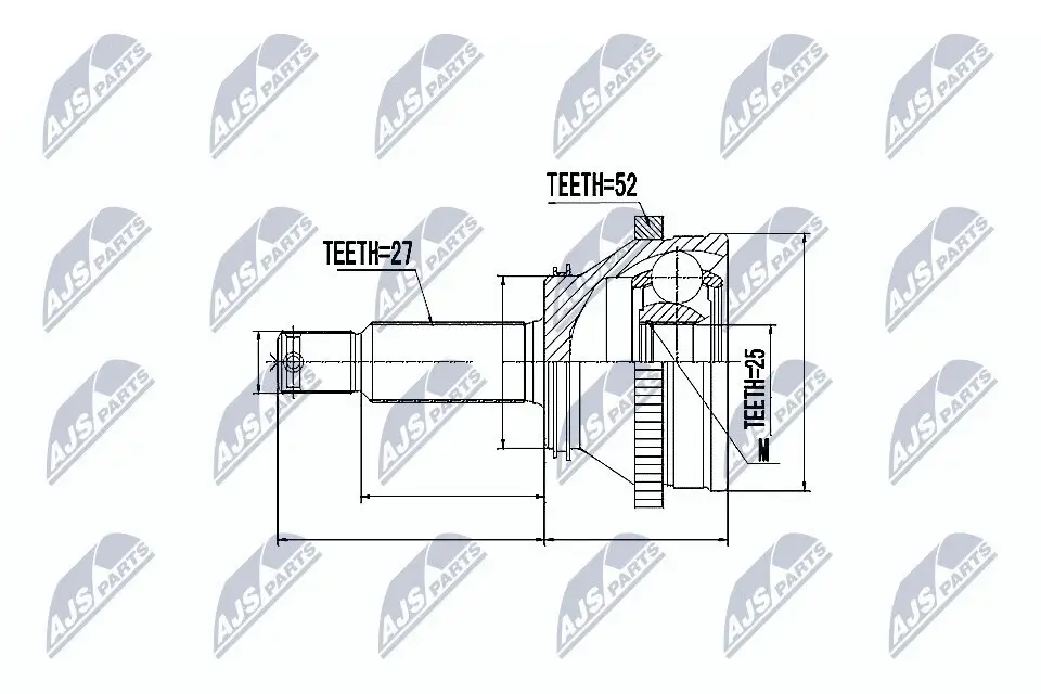 Gelenksatz, Antriebswelle Hinterachse links Hinterachse rechts getriebeseitig Hinterachse NTY NPZ-HY-514