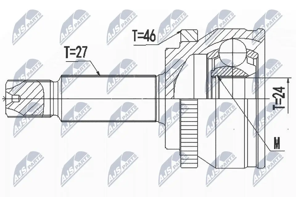 Gelenksatz, Antriebswelle NTY NPZ-HY-557