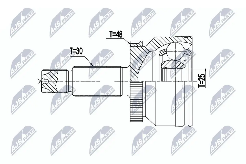 Gelenksatz, Antriebswelle NTY NPZ-HY-558 Bild Gelenksatz, Antriebswelle NTY NPZ-HY-558