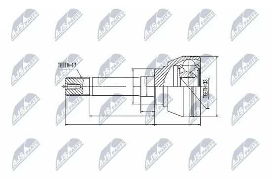 Gelenksatz, Antriebswelle NTY NPZ-IS-008 Bild Gelenksatz, Antriebswelle NTY NPZ-IS-008