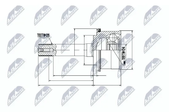 Gelenksatz, Antriebswelle NTY NPZ-KA-309 Bild Gelenksatz, Antriebswelle NTY NPZ-KA-309